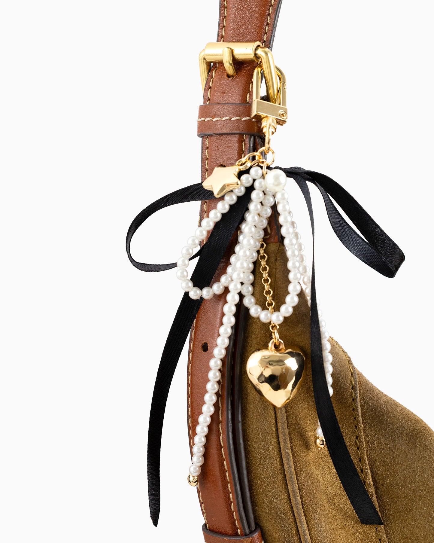 Pearl Bow Bag Charm