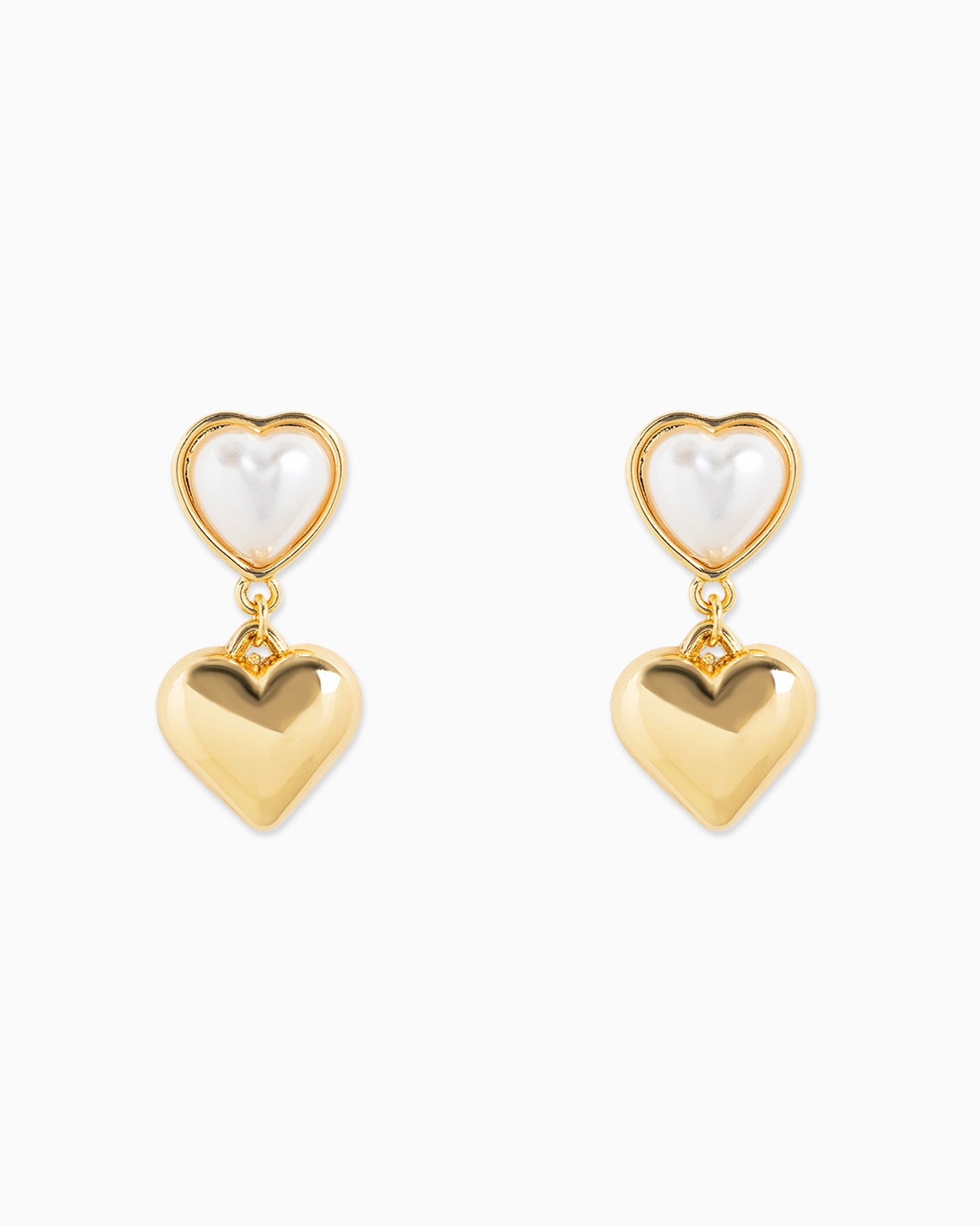Pearl Heart Earrings