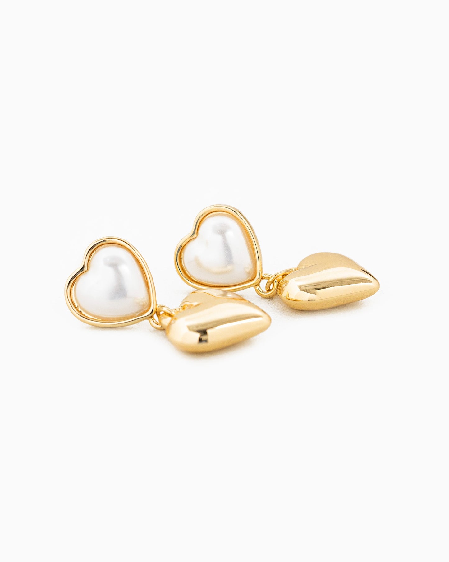 Pearl Heart Earrings