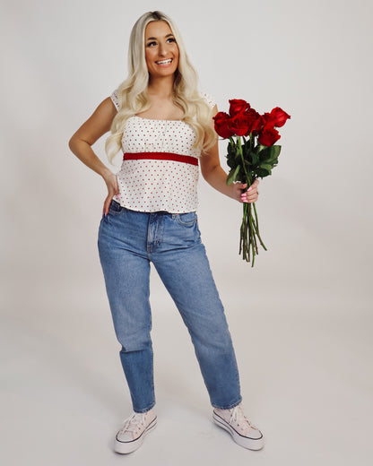 Be Mine Polka Dot Top