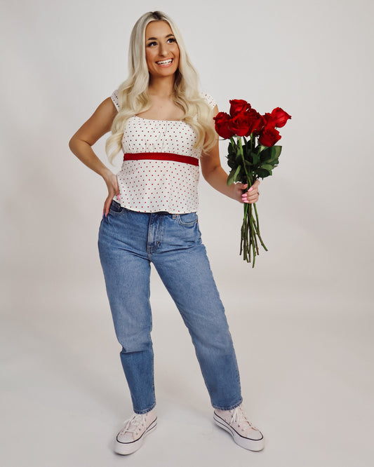 Be Mine Polka Dot Top