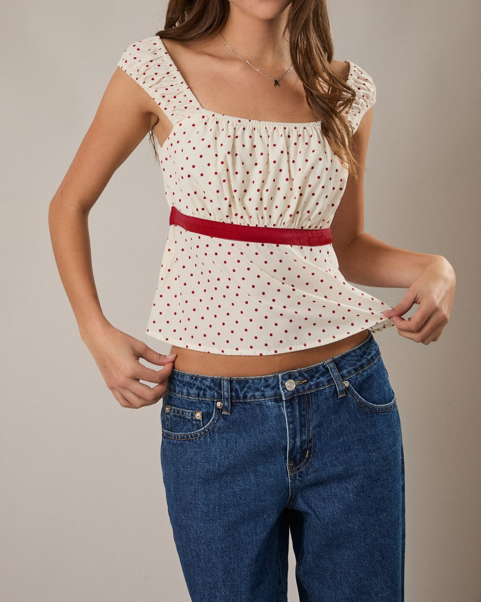 Be Mine Polka Dot Top