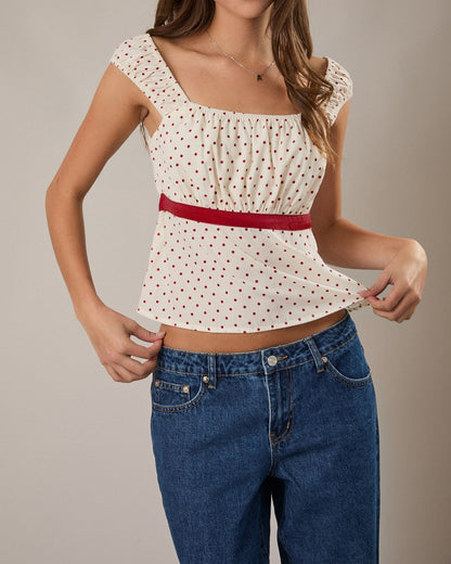 Be Mine Polka Dot Top