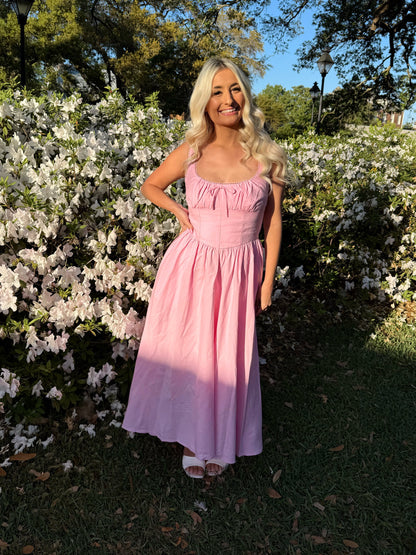 Blushing Meadow Midi Dress