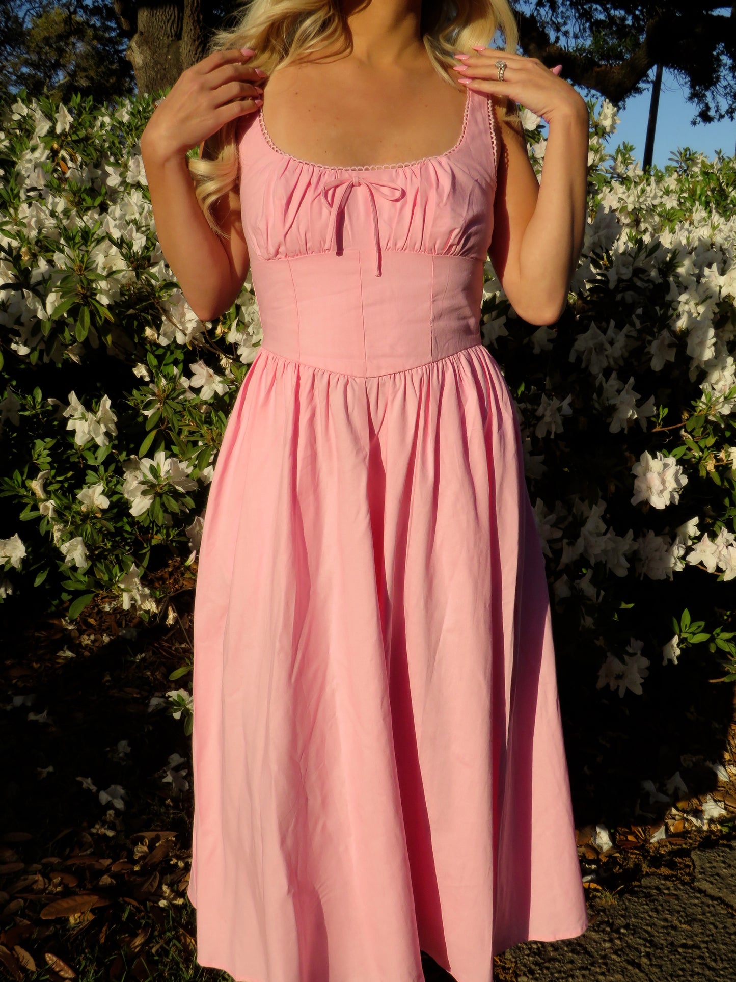 Blushing Meadow Midi Dress