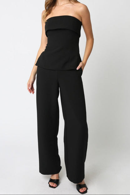 Black Tube Top Set