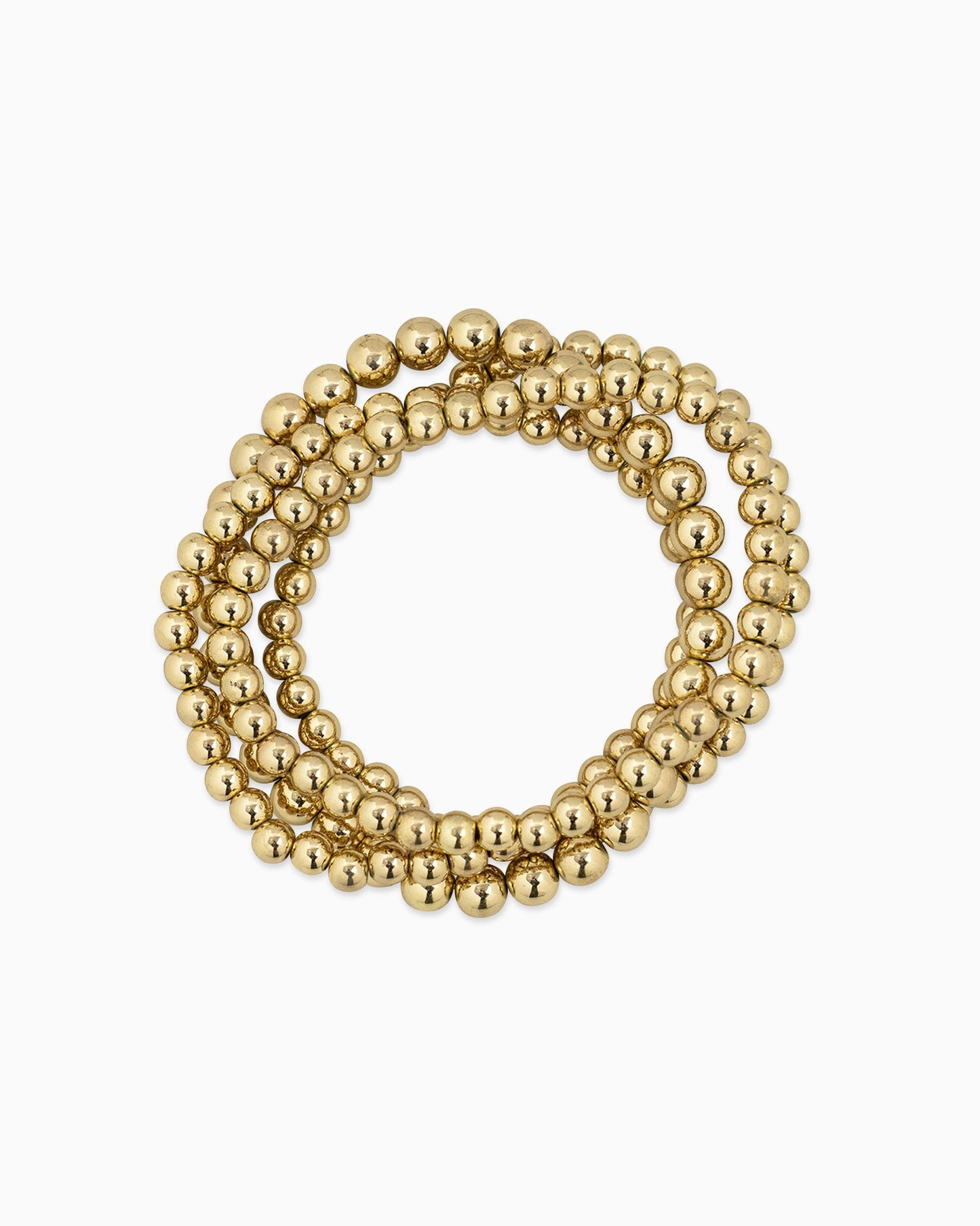 Gold Beaded Bracelet Set