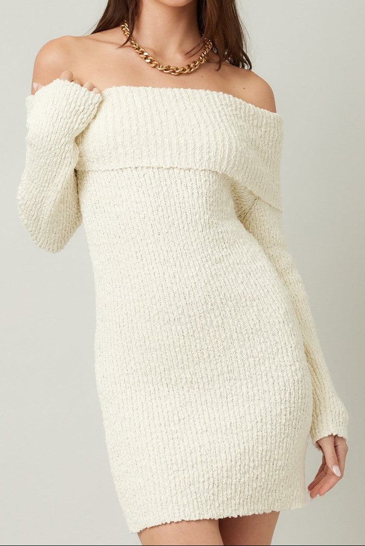 Cream Sweater Dress
