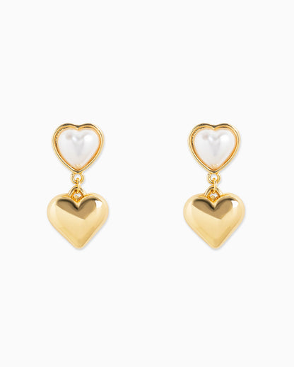 Pearl Heart Earrings